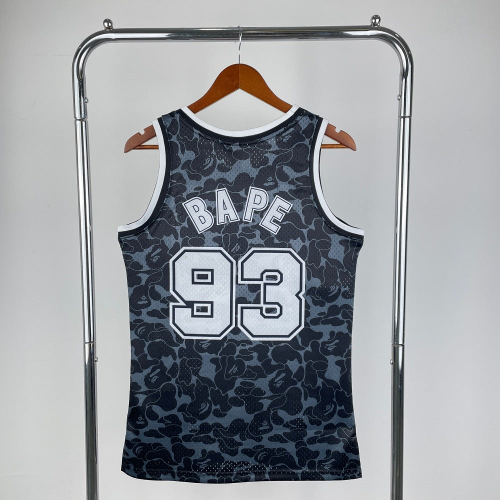 Jersey NBA x Bape Brooklyn Neets 93 Preta